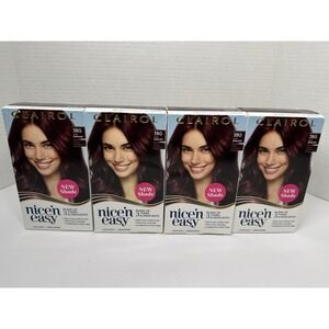 4 New Clairol Nice 'N Easy Permanent Hair Color, #3BG Deep Burgundy